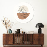 Abstract Botanical Circle Walldecoration Wandkraft