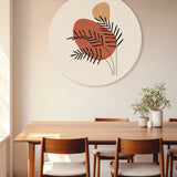 Abstract Palm Leaves Walldecoration Wandkraft