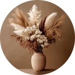 Rustic Dried Flower Walldecoration Wandkraft Ø30 cm