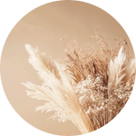 Grass and Floral Bouquet Walldecoration Wandkraft Ø30 cm