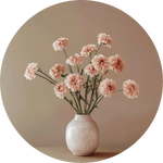 Pink Flowers Walldecoration Wandkraft Ø30 cm