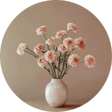 Pink Flowers Walldecoration Wandkraft Ø30 cm