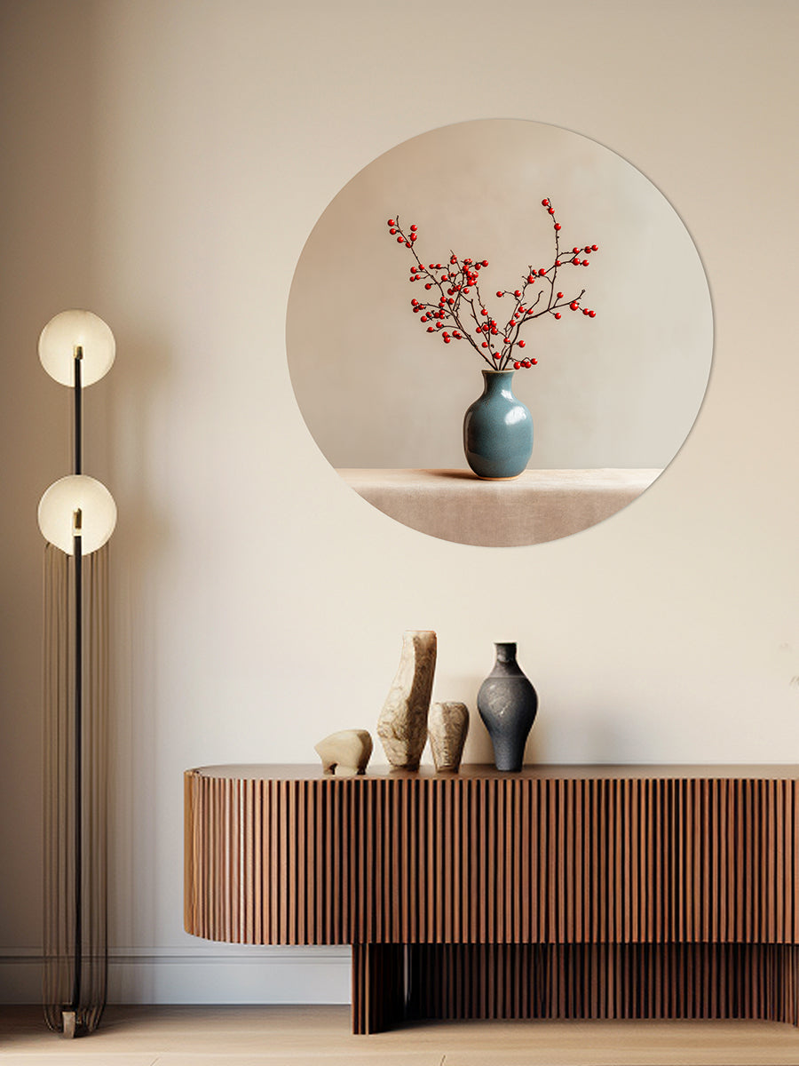 Red Berry Branches Walldecoration Wandkraft