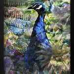 Proud Peacock Walldecoration Wandkraft 50x70 cm Fine art Plexiglas mat Vitrinelijst