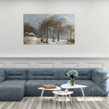 Winterlandschap, Barend Cornelis Koekkoek Walldecoration Wandkraft