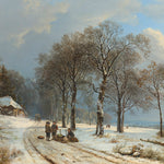 Winterlandschap, Barend Cornelis Koekkoek Walldecoration Wandkraft 118x70 cm