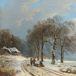Winterlandschap, Barend Cornelis Koekkoek Walldecoration Wandkraft 74x74 cm