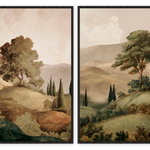 The Hills Set Walldecoration Wandkraft 80x120 cm Baklijst Zwart