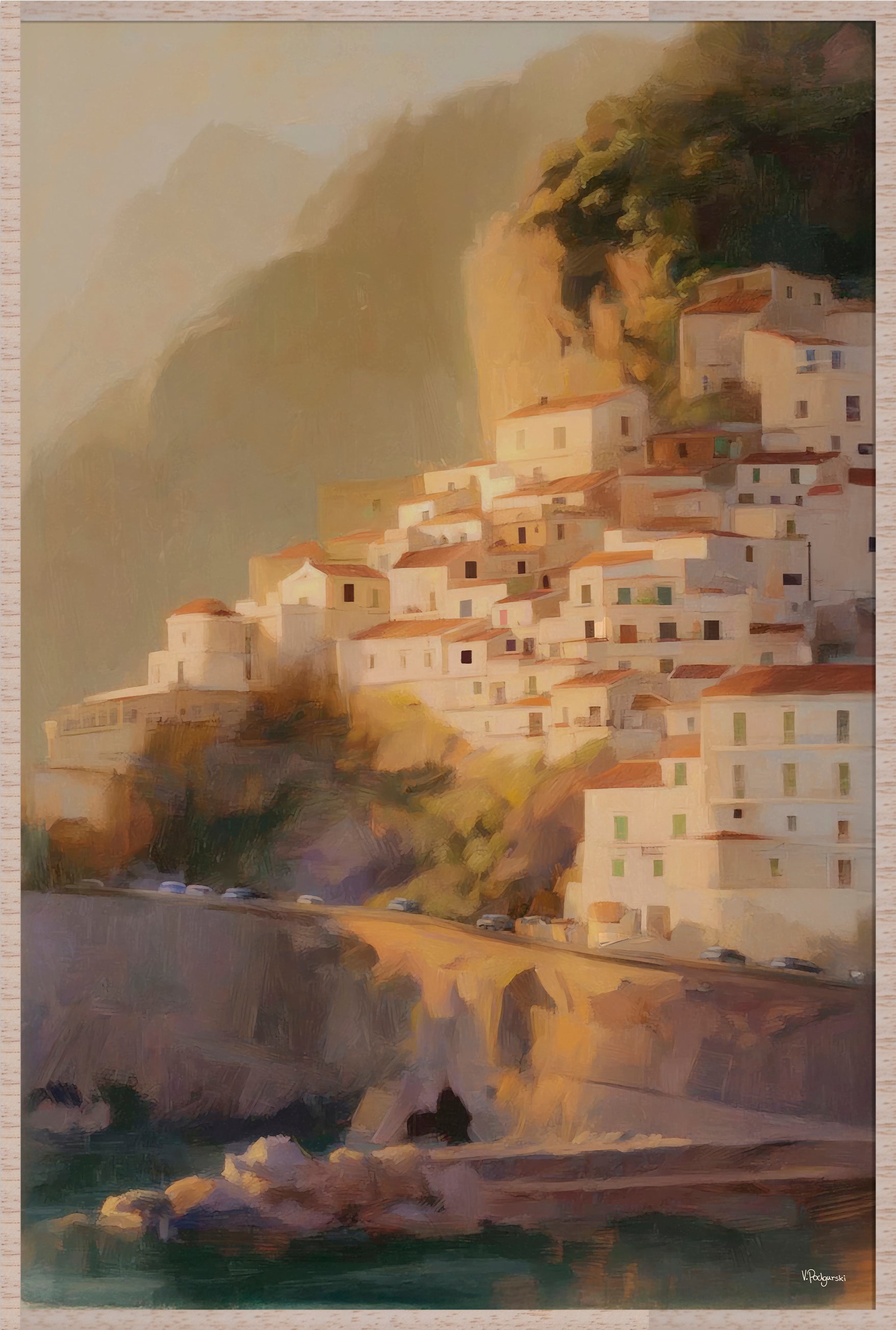 Where the Sun lingers Walldecoration Wandkraft 40x60 cm Baklijst Blank