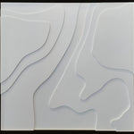 Waves Walldecoration Wandkraft 74x74 cm Houten baklijst zwart A