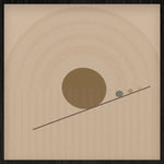 Rolling Balls Walldecoration Wandkraft Baklijst Zwart