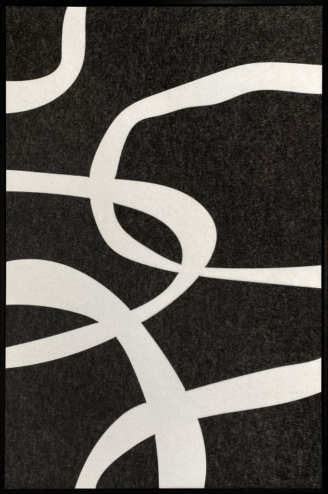 Feltro Acustico 001 Walldecoration Wandkraft 80x120 cm Baklijst Zwart Zwart
