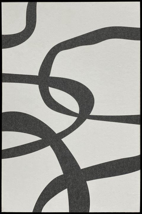 Feltro Acustico 001 Walldecoration Wandkraft 80x120 cm Baklijst Zwart Wit
