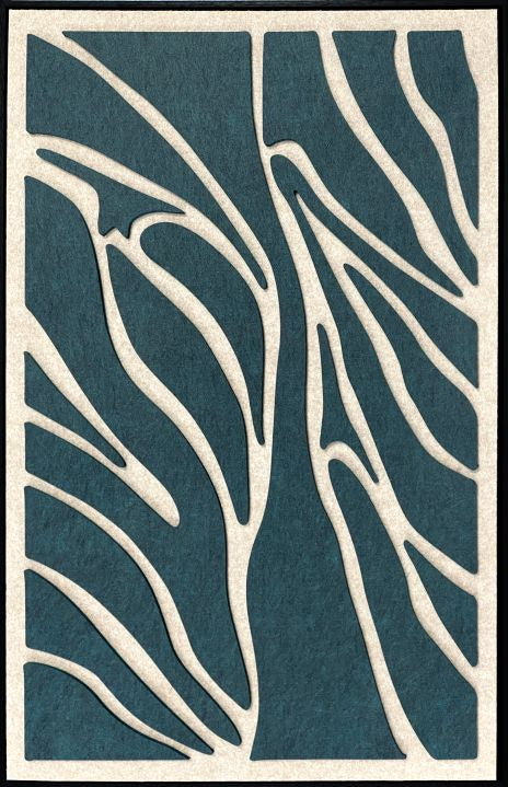 Feltro Acustico 003 Walldecoration Wandkraft 80x120 cm Baklijst Zwart Groen