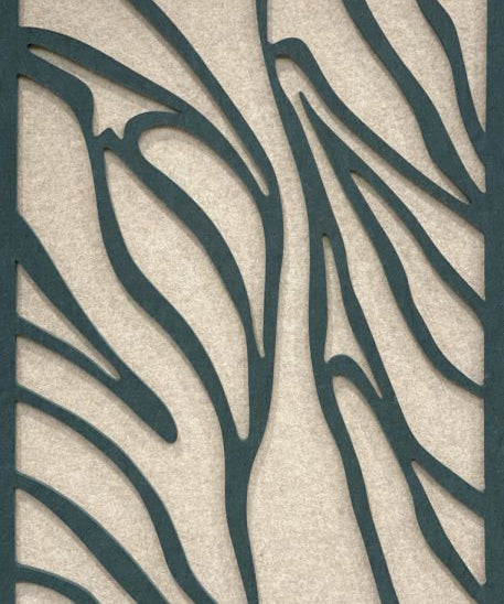 Feltro Acustico 003 Walldecoration Wandkraft 80x120 cm Blind Metalen Ophangsysteem Bruin