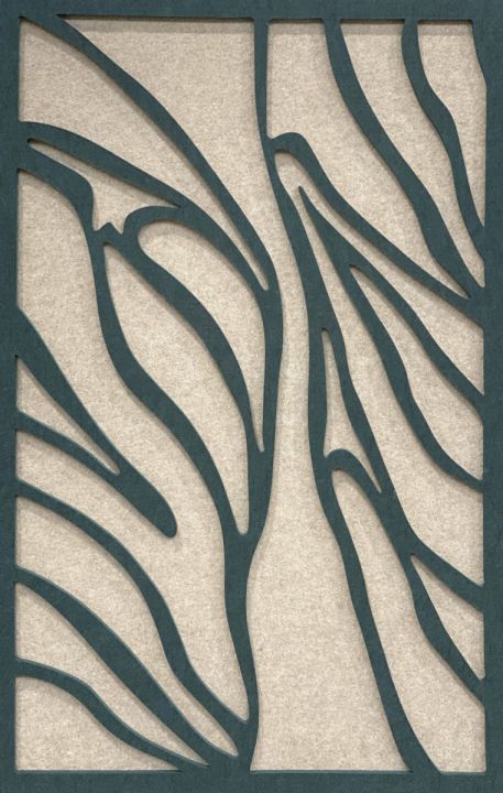 Feltro Acustico 003 Walldecoration Wandkraft 80x120 cm Blind Metalen Ophangsysteem Bruin