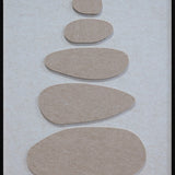 Stacked Ovals Walldecoration Wandkraft 80x120 cm Baklijst Zwart Beige