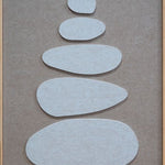 Stacked Ovals Walldecoration Wandkraft 80x120 cm Baklijst Blank Bruin