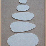 Stacked Ovals Walldecoration Wandkraft 80x120 cm Baklijst Blank Bruin