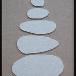 Stacked Ovals Walldecoration Wandkraft 80x120 cm Baklijst Zwart Bruin