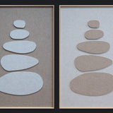Stacked Ovals Set Walldecoration Wandkraft 80x120 cm Baklijst Blank