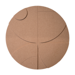 Geometric Harmony Walldecoration Wandkraft 74x74 cm Bruin
