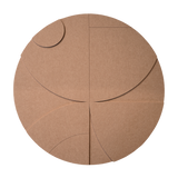 Geometric Harmony Walldecoration Wandkraft 74x74 cm Bruin