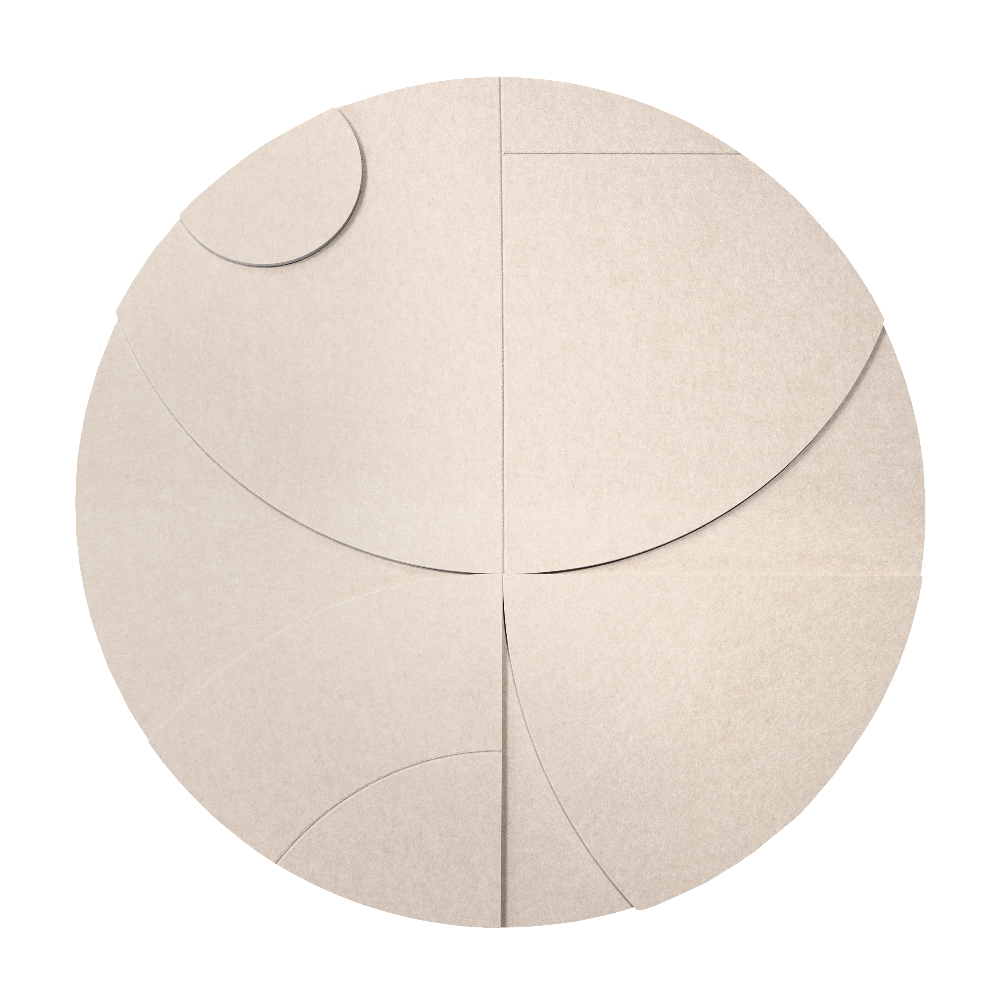 Geometric Harmony Walldecoration Wandkraft 74x74 cm Beige