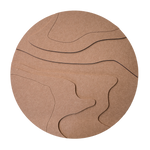 Contour Flow Walldecoration Wandkraft 74x74 cm Bruin