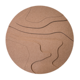 Contour Flow Walldecoration Wandkraft 74x74 cm Bruin