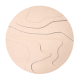Contour Flow Walldecoration Wandkraft 74x74 cm Beige