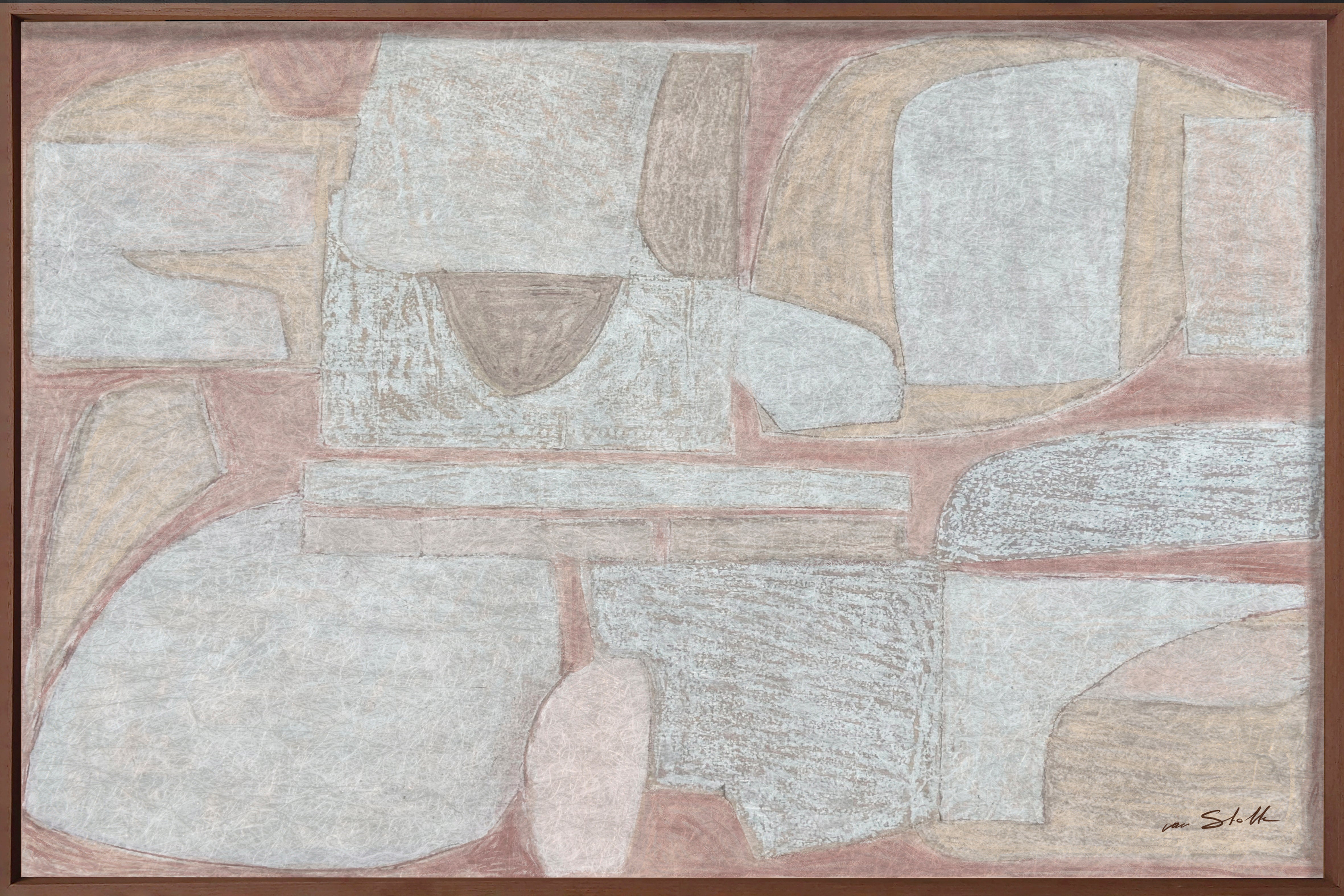 Tanada Walldecoration Wandkraft 120x80 cm Baklijst Wenge