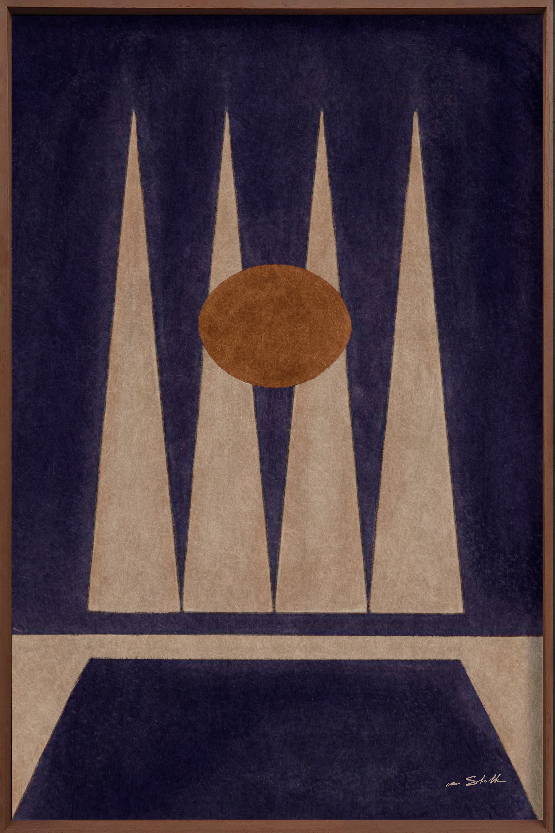 Chō Walldecoration Wandkraft 80x120 cm Baklijst Wenge