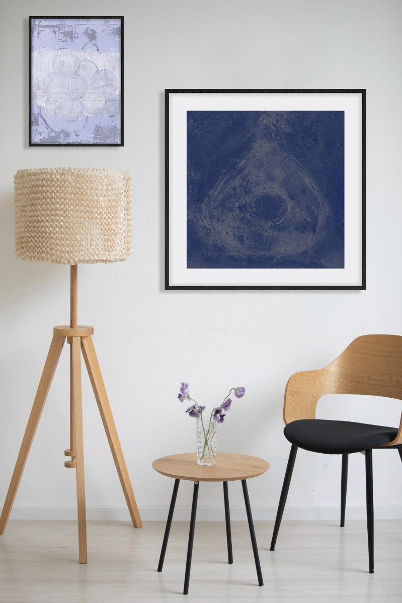 Water Drop in Blue Walldecoration Wandkraft
