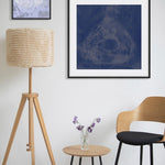 Water Drop in Blue Walldecoration Wandkraft