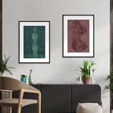Shadow Green old Pink Walldecoration Wandkraft