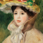 Lady with Hat by Pierre Auguste Renoir Walldecoration Wandkraft 70x118 cm