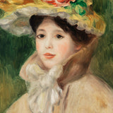 Lady with Hat by Pierre Auguste Renoir Walldecoration Wandkraft 70x118 cm