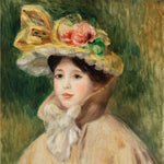 Lady with Hat by Pierre Auguste Renoir Walldecoration Wandkraft 74x74 cm
