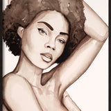 Sensual woman I (Outlet) Walldecoration Wandkraft 80x120 cm Baklijst Zwart