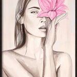 Sensual Woman II (Outlet) Walldecoration Wandkraft Forex 70x118 cm Baklijst Zwart