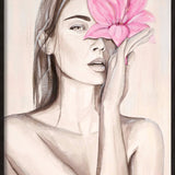 Sensual Woman II (Outlet) Walldecoration Wandkraft Forex 70x118 cm Baklijst Zwart