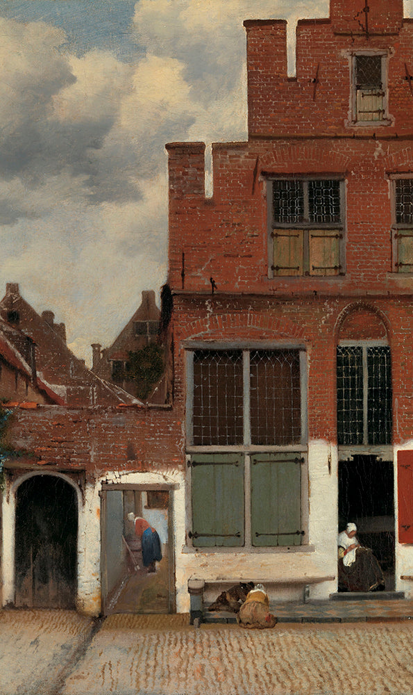 The Alley by Johannes Vermeer Walldecoration Wandkraft 70x118 cm
