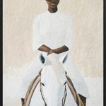 Equestrian Grace Walldecoration Wandkraft Akoestisch Vilt 80x120 cm Baklijst Zwart