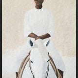 Equestrian Grace Walldecoration Wandkraft Akoestisch Vilt 80x120 cm Baklijst Zwart