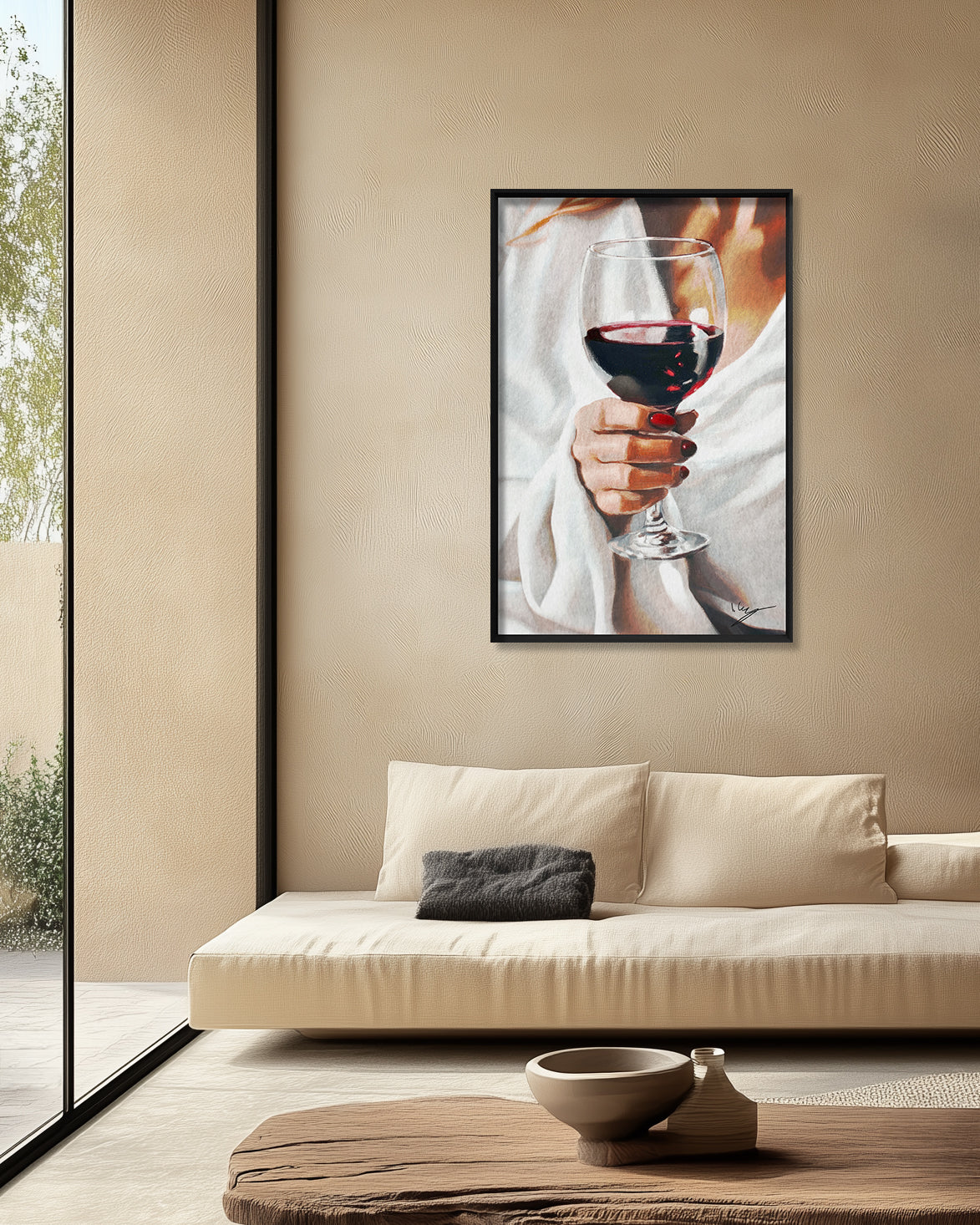Crimson Elegance Walldecoration Wandkraft