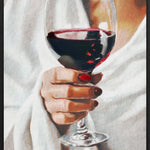 Crimson Elegance Walldecoration Wandkraft Canvas 40x60 cm Baklijst Zwart