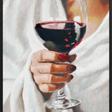 Crimson Elegance Walldecoration Wandkraft Canvas 40x60 cm Baklijst Zwart