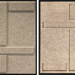 Feltro Acustico 007 Set Walldecoration Wandkraft 60x60 cm Baklijst Zwart