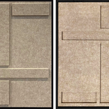 Feltro Acustico 007 Set Walldecoration Wandkraft 60x60 cm Baklijst Zwart